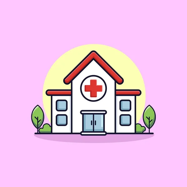 Εικονογράφηση Φορέα Νοσοκομείο Για Εικόνες Υγείας — Διανυσματικό Αρχείο