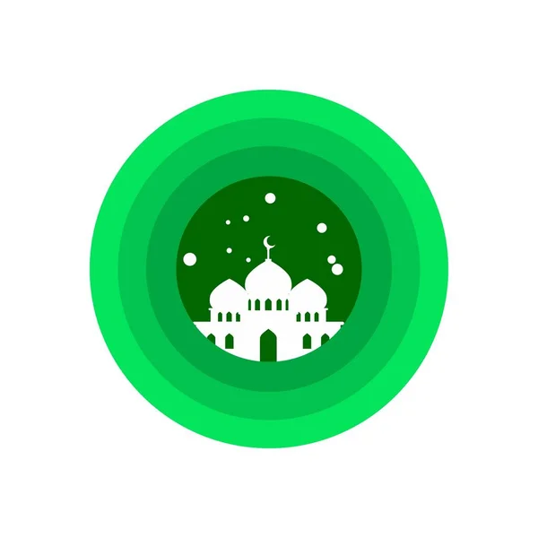 緑のラマダン カレームのイラストベクトル グラフィック — ストックベクタ