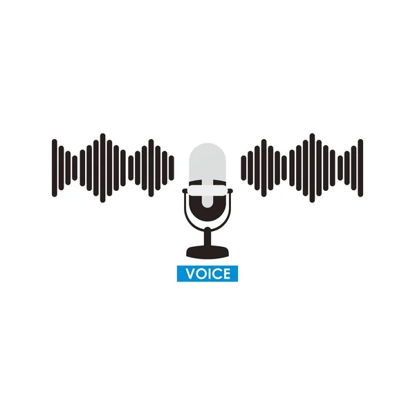 Illustration Graphique Vectorielle Spectre Microphone — Image vectorielle