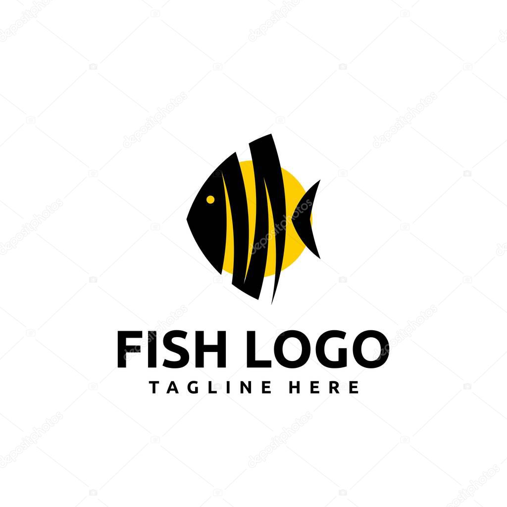 Fish logo design for business company logo logo vector icon label emblem