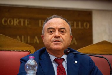 Catanzaro Başsavcısı Nicola Gratteri Palermo Adliyesi Aula Magna 'da ANM konferansında