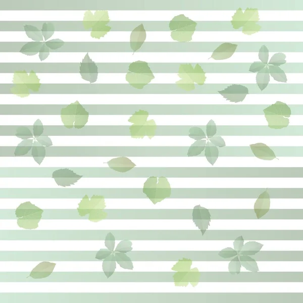 Verde Deja Diseño Fondo Estilo Realista Hoja Otoño Ilustración Vectorial — Vector de stock