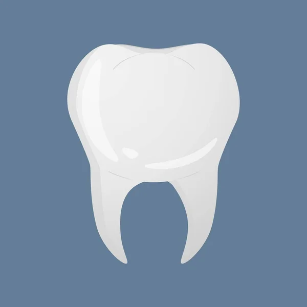 Gerçekçi Bir Diş Diş Hekimi Simgesi Renkli Vektör Çizimi Arkaplanda — Stok Vektör
