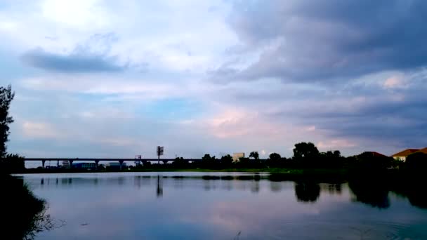 Beau Timelapse Aérien Nuages Orageux Sombres Belle Nature Temps Lapse — Video