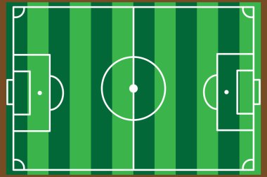 Futbol sahası vektörü. Strateji ve diğerleri için uygun