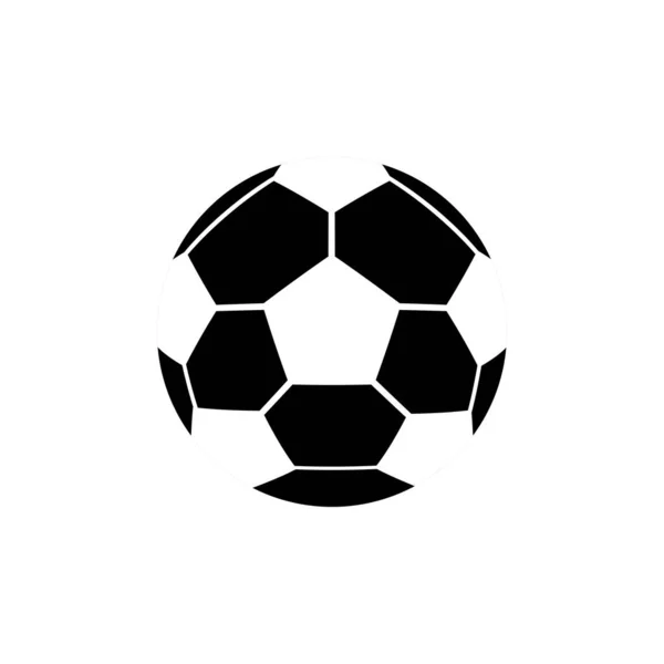 Vetor Ícone Bola Futebol Símbolo Futebol Forma Plana Simples — Vetor de Stock