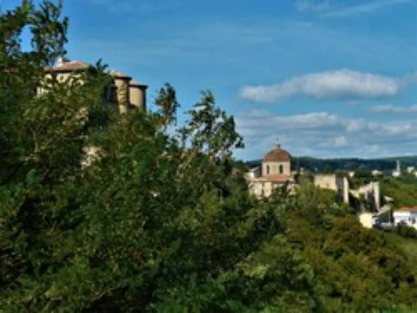 Paisaje Urbano Fondo Cúpula San Benoit Izquierda Poco Del Castillo —  Fotos de Stock