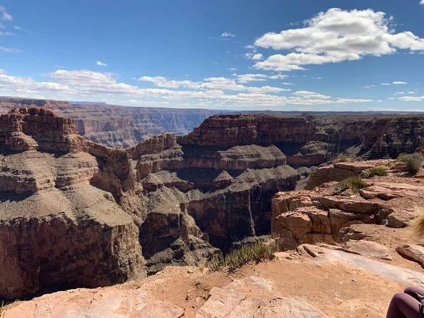 Gyönyörű Kilátás Nyílik Grand Canyon Alatt Családi Nyaralás — Stock Fotó