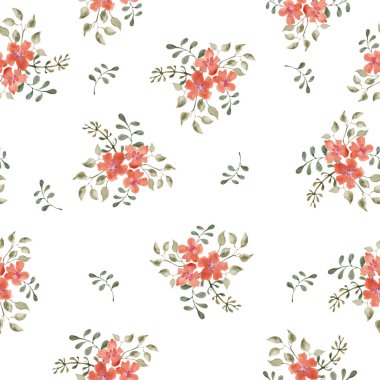 Soyut çiçek yaprakları ve brançlarla suluboya desenleri. Beyaz arka planda el çizimi doğa çizimi. İç tasarım, ambalaj tasarımı veya yazdırma için.