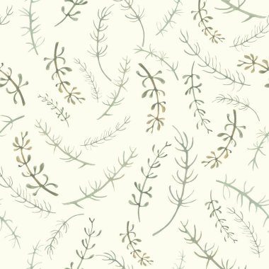 Beyaz arka planda soyut yeşil suluboya su sıçraması. Boya fırçası lekesi. Dekoratif tasarım afişleri, posterler, broşürler, kartlar, duvar resimleri olarak kullanılıyor. El çizimi illüstrasyon.