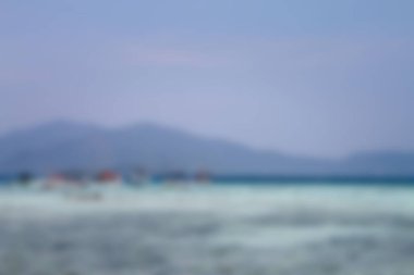 Bulanık arka plan, güzel deniz manzarası. Doğanın bileşimi.