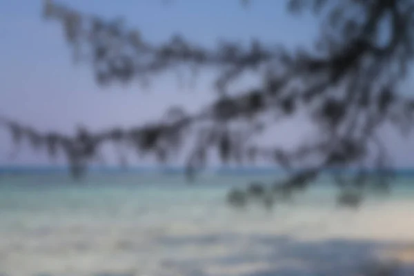 Unscharfer Hintergrund Blick Auf Tropischen Strand Mit Sonnenlicht Welle Abstrakten — Stockfoto