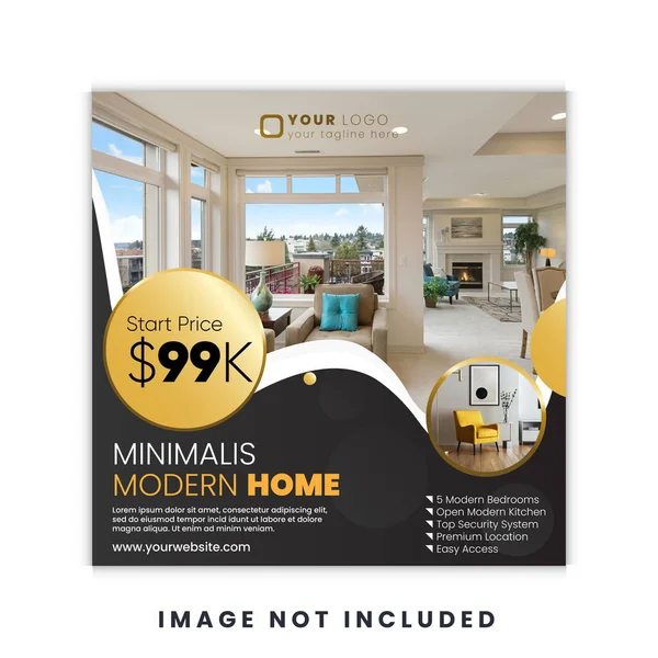 Gayrimenkul Sosyal Medya Postası ya da Kare Sancak ya da Flyer Tasarımı