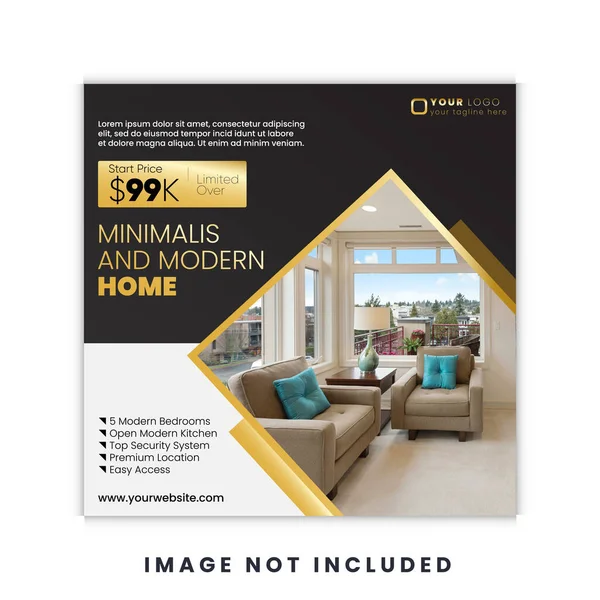 Gayrimenkul Sosyal Medya Postası ya da Kare Sancak ya da Flyer Tasarımı