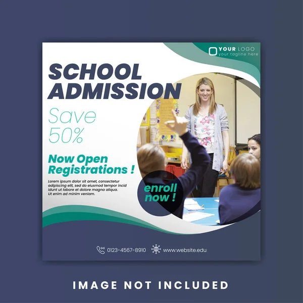 Okul giriş sosyal medya web sitesi poster tanıtım ve profil fotoğraf tasarımı 1