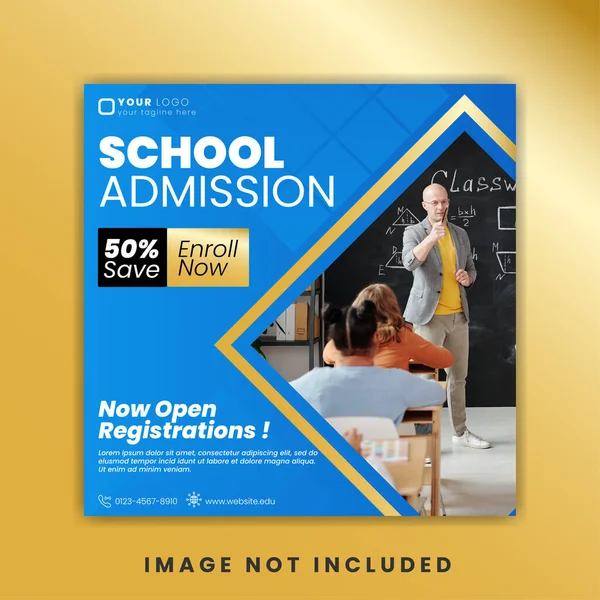 Okul giriş sosyal medya web sitesi poster tanıtım ve profil fotoğraf tasarımı 1