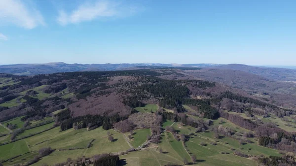 Egyedülálló Táj Dél Rhoenben Naturepark Fekete Hegység — Stock Fotó