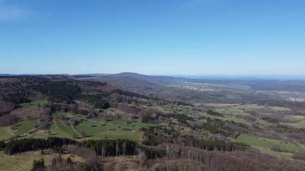 Egyedülálló Táj Dél Rhoenben Naturepark Fekete Hegység — Stock Fotó