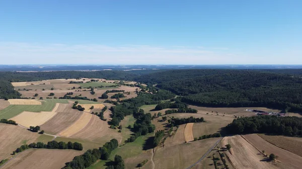 Luftaufnahmen Des Naturschutzgebiet Schwarze Berge Der Bayrischen Rhn Ein Einzigartiges — Stock fotografie