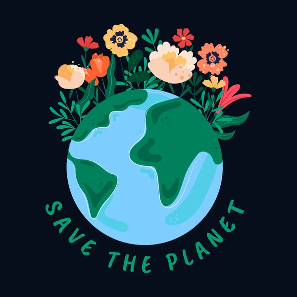 Starat Přírodu Den Země Mezinárodní Den Matek Země Ekologické Problémy — Stockový vektor