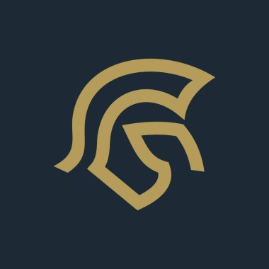 Sanat logosu tasarımı ilhamı olan baş Sparta.