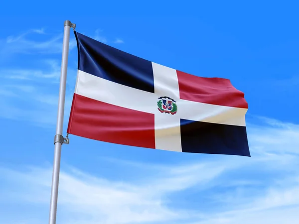Schönes England Wehende Britische Flagge Wind Mit Himmelshintergrund Illustration Render — Stockfoto