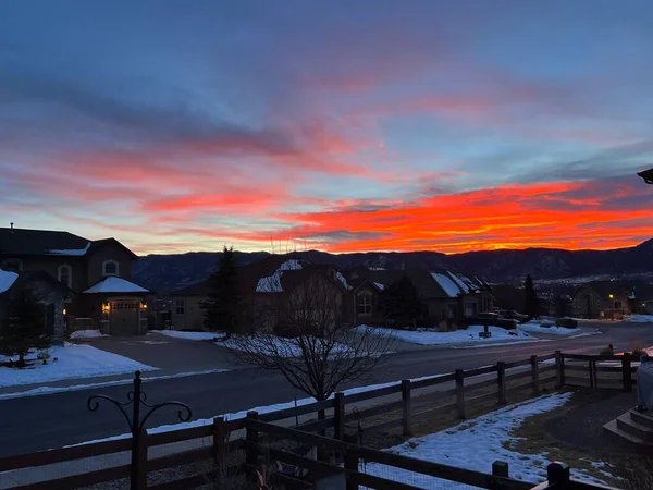Colorado, winter sunset taken from my back patio