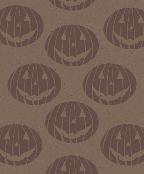 Illustration Brun Halloween Pumpor Som Skrattar Ljusbrun Bakgrund — Stockfoto