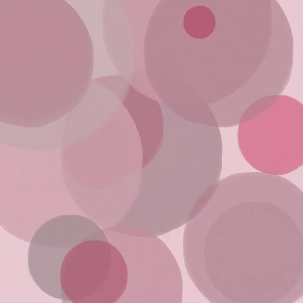 kare çizim, soyutlama, pembe arkaplandaki kabarcıklara benzeyen pembe-gri daireler.