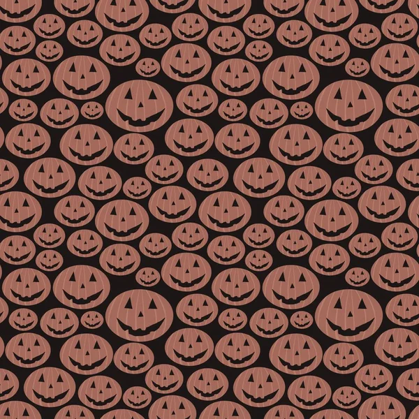 Square Illustration Many Orange Halloween Laughing Pumpkins Black Background Concept — Stock Photo, Image