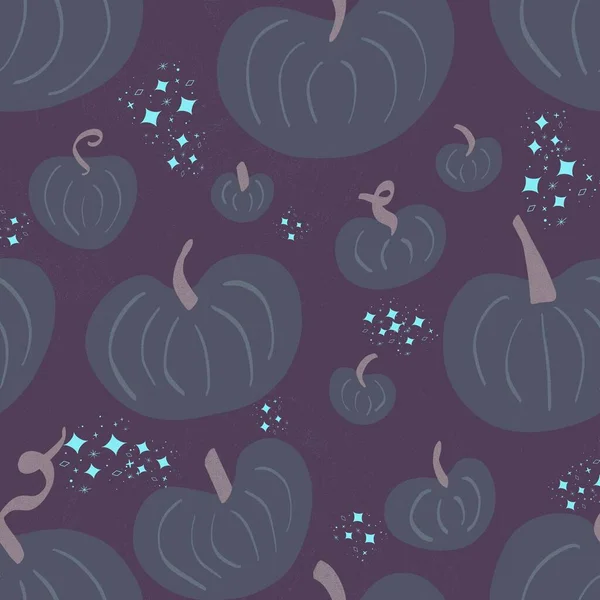 Осенняя Иллюстрация Квадратный Формат Бесшовный Узор Волшебные Симпатичные Кеды Фиолетовом — стоковое фото