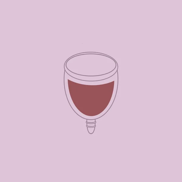 Иллюстрация Шаблон Квадратный Формат Менструальная Чашка Кровью Розовом Фоне Полезная — стоковое фото