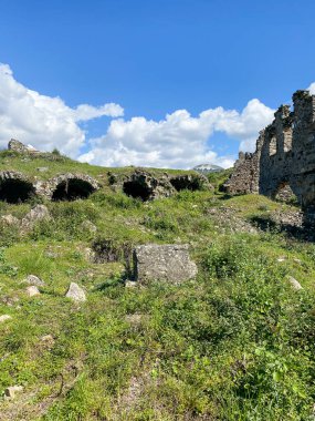 Alanya 'daki antik şehrin kalıntıları.