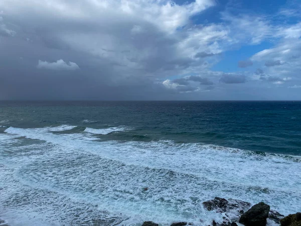 Vitt Skum Havet — Stockfoto