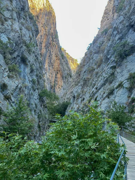 Houten Pad Langs Sapadera Canyon — Stockfoto