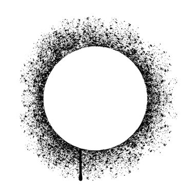 Graffiti spreyi kalıbı. Grunge graffiti tarzı siyah çerçeve