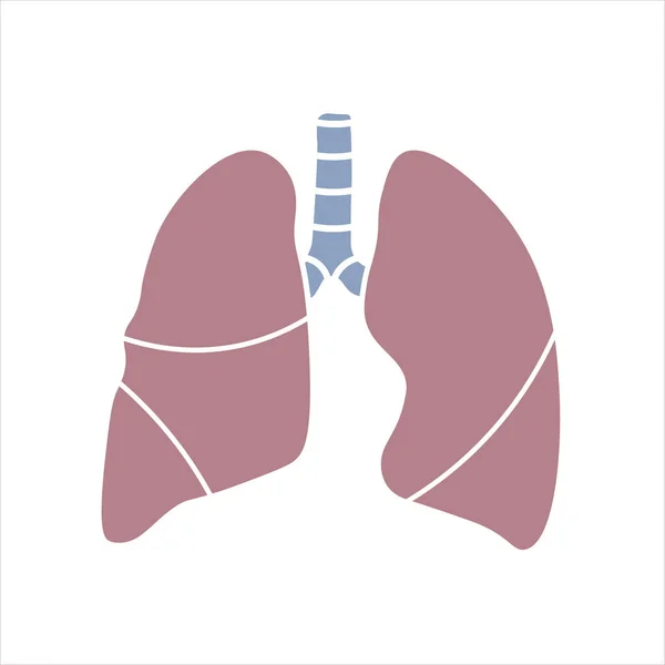 Plantilla Diseño Ilustración Vector Logotipo Pulmones Humanos — Archivo Imágenes Vectoriales