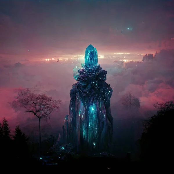 earth spirit, constellations, Mother of nature, Gigantic being, fantasy, Concept Art, Illustration, Digital Painting, CG Artwork, Book Illustration.