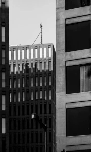 Muster Rechteckiger Fenster Eines Modernen Bürogebäudes Der Justizstadt Hospitalet Barcelona — Stockfoto