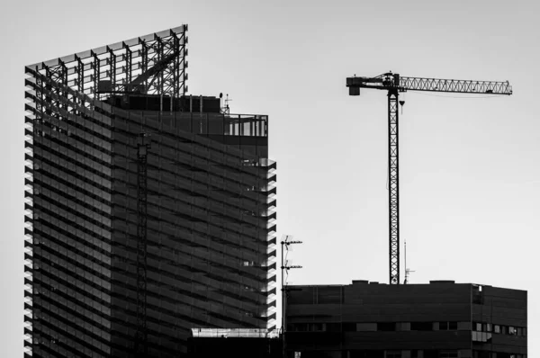 Pattern Rectangular Windows Modern Office Building City Justice Hospitalet Barcelona — Stock Photo, Image