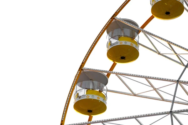 Détail Une Roue Ferris Jaune Vintage Parc Attractions Portugal — Photo