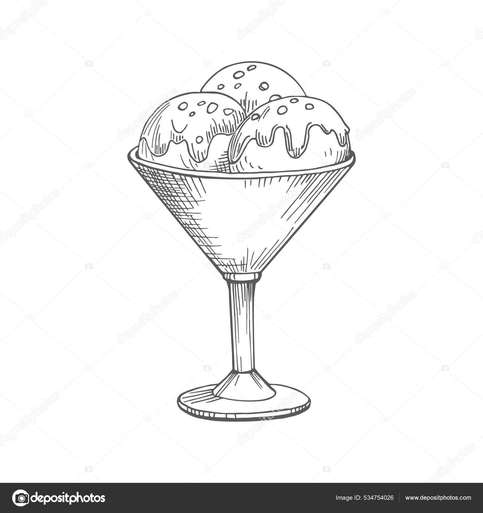 Ice cream balls in a glass cup Stock Vector Image by ©jenyakot86.gmail
