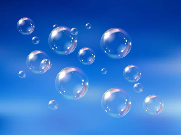 Bulles de savon volant — Image vectorielle