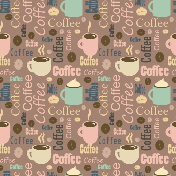 Kaffee Muster Mit Nahtlosem Effekt Für Café Hintergrund Café Dekoration — Stockfoto