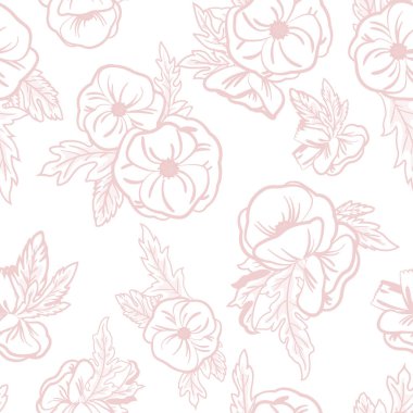 Çiçek çayırı. Doğa, bahar, yaz, çocuk baskısı temalı şirin bir doku. Moda, tekstil, kumaş, duvar kâğıdı, yaz baharı için kusursuz yüzey deseni tasarımı.