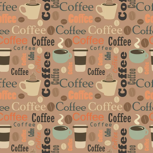 Coffee Pattern Seamless Effect Coffee Shop Background Cafe Decoration Dining — Stock Photo, Image