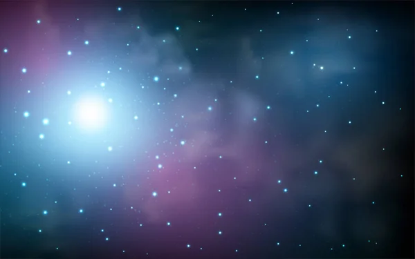 이빛나는 은하와 별들로 이루어진 가루와 분홍빛 아름다운 별자리 반사기 Eps10 — 스톡 벡터