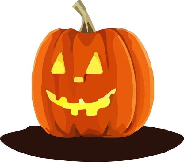 Isolerad Halloween Pumpa Vit Bakgrund Vektorillustration — Stock vektor