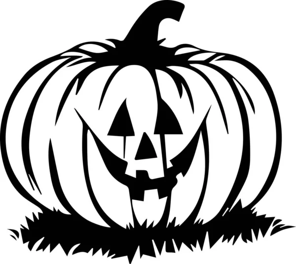 Isolerad Halloween Pumpa Vit Bakgrund Vektorillustration — Stock vektor