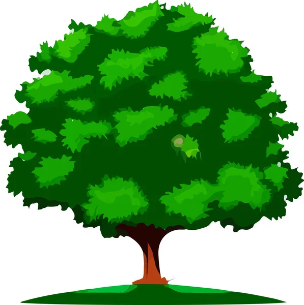 Silhueta Árvore Isolada Fundo Branco Ilustração Vetorial — Vetor de Stock